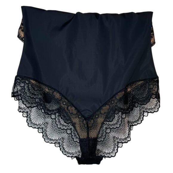 pinsy Sculpting Lace Bodysuit Sheer Mesh Shapewear Lingerie in Black W's Size XL - Picture 6 of 10